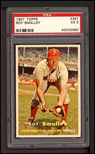 1957. topps 397 Roy Smalley Philadelphia Phillies PSA PSA 5.00 Phillies
