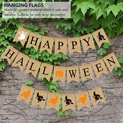 Soimiss 2pcs Lijepe viseće zastave Zanimljive Halloween String zastave Dekoracija za dom