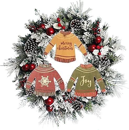 Ugly džemper božićni set, set za odmor, drobljenje za odmor, primitivni kraj stabla viseći ukrase božićnih