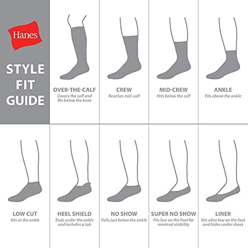 Hanes Ultimate Boys 'gležanj i ne prikaz performanse Sportske čarape, pakovanja 10 parova