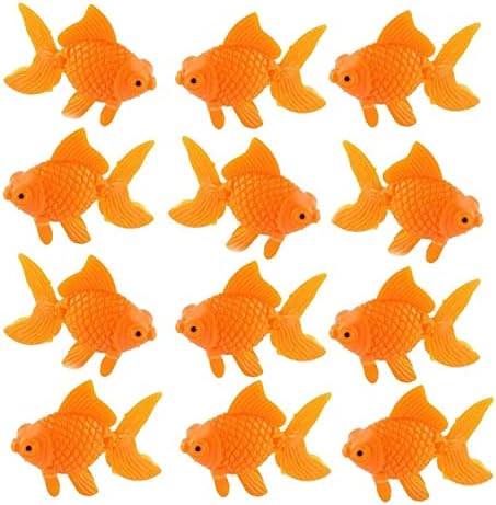 XMHF 12 komada umjetna plastična zlatna riba realistična plutajuća narančasta zlatna ribica lažna riblja