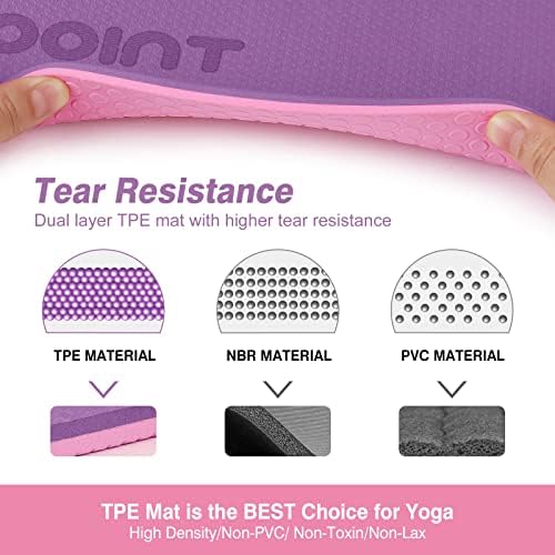 BOBO BANANA 1/4 debljine TPE Yoga Mat,72x24 Eco-friendly Non - slip Vježba & fitnes Mat za muškarce & amp;