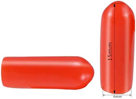Navoj za zaštitu navoja PVC gumena Okrugla cijev za vijke poklopac poklopca Eco-Friendly Red 4mm ID 50kom