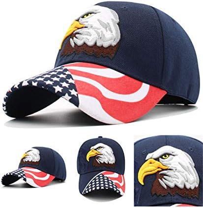 Modni američki orao bejzbol kapa sa američkom zastavom vezena Amerika SAD kapa sa loptom 3d Vezenje Podesiva