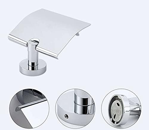 FXBZA Držač za toaletni papir, Držač za toalet, za kupaonicu Kuhinjski štap na zidnom od nehrđajućeg čelika-srebrna