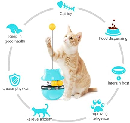 Cleeb-Boug CAT interaktivna igračka za dispenzer hrane, kugla za mačka igrača za grickalica Dvostruka kotrljanja