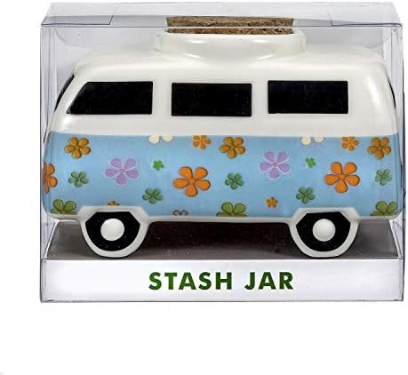 Modni crtač 88106 Vintage Autobus Stish Jar, šareni cvjetni izraz dizajn