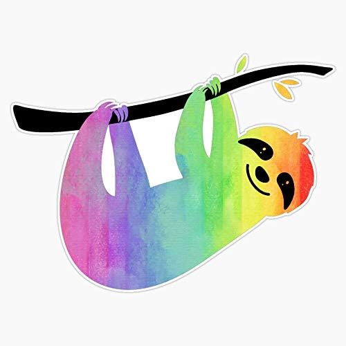 Slatka linija duge LGBTQ silueta Vodeni kolut Yoga naljepnica Vinil Bumper naljepnica naljepnica vodootporna