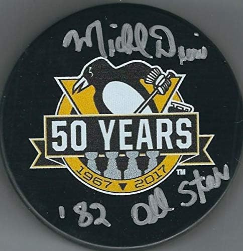 Sa autogramom MICHEL DION Pittsburgh Penguins 50. godišnjica hokejaškog Pak-autogramom NHL Pak