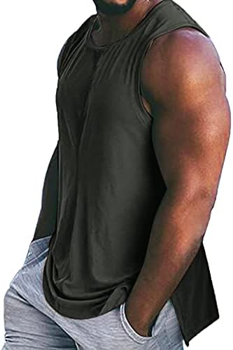 Ubst Mens Workout Cisterne za mišiće, atletska vježba Trgovina tenderske košulje Summer Crewneck Snimke