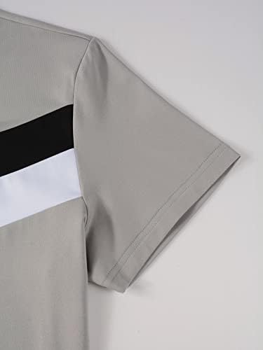 Gorglitter muške odijelo za 2 komada boja blok majica kratkih rukava i kratkih hlača sa džepovima