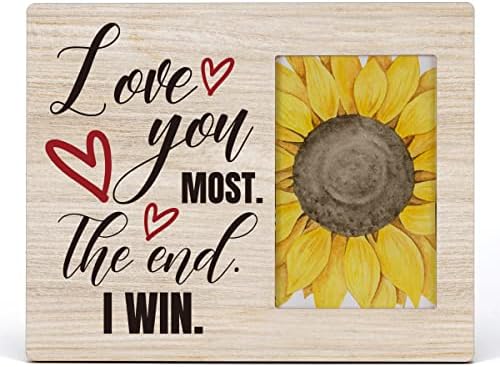 Romantični poklon Love You Most End O win Wood Picture Frame za godišnjica vjenčanja, dečko djevojka Parovi