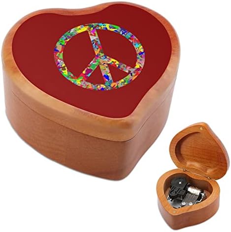 Nudquio Mirovni potpisao sa drvenim muzičkim kutijama u obliku srca u obliku srčanog vintage