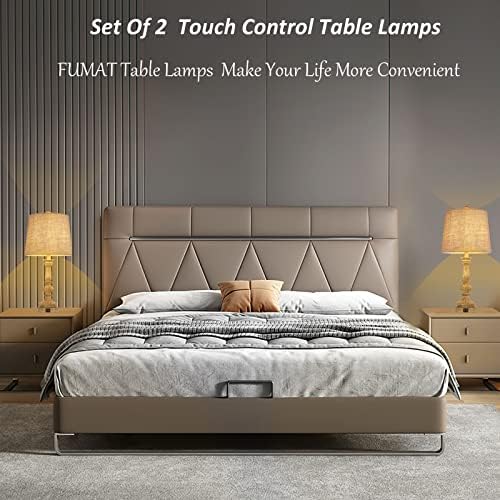 FUMAT stolna svjetiljka za dnevni boravak sa 2, dodirnite Contral 2A + Typc USB Moderna spavaća soba Noćni