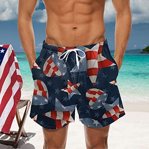 Ležerne prilike za plivanje Muške američke zastave Print Modni muški kupaći kostimi Donji rastezanje 4.