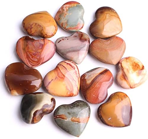 Binnanfang AC216 20-25mm Prirodni polirani ljubavni polikrome Jasper Heart Ocean Stone Srce Oblik Privjesak