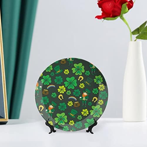 Funny Day St. Patrick-ova keramička kost Kina Dekorativne ploče sa štandom viseći ukrasima Ploče za večeru
