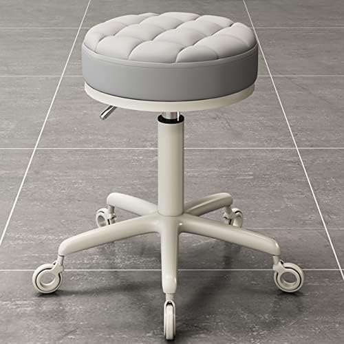 ESGT Podesiva salonska masažna stolica okretna stolica sa tapaciranim sjedištem, kotačići za frizerski Spa