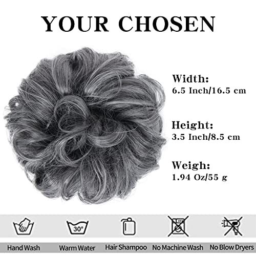 WeKen Thick Updo Messy Bun Hair Piece Hair Extensions Wavy Curly Large Hair Scrunchies rep Extension Hairpieces