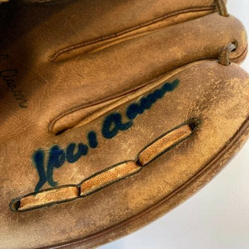Hank Aaron je dva puta potpisao Vintage 1960-ove bejzbol rukavice za igru modela JSA COA-MLB rukavice sa