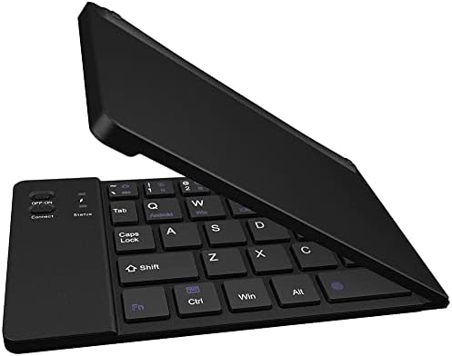 Radovi Cellet Ultra tanka sklopiva Bežična Bluetooth tastatura kompatibilna sa Yezz Andy AZ4. 5 sa držačem telefona - punjiva puna tastatura!