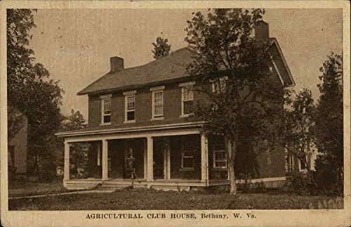 Kuća poljoprivrednog kluba Bethany, Zapadna Virdžinija wv originalna antička razglednica 1919