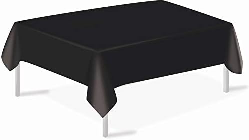 Crni plastični stolnjaci 3 pakovanja za jednokratnu upotrebu poklopci za stolove 54 x 108 inča tuš Party