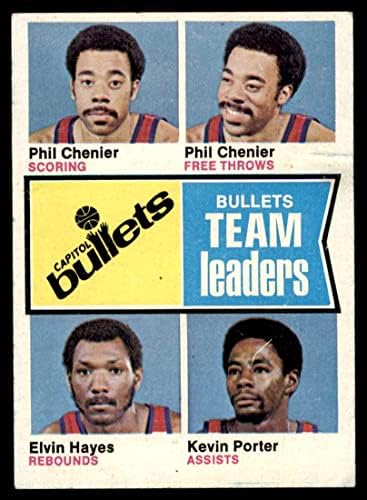 1974 TOPPS 98 Voditelji metka Phil Chenier / Kevin Porter / Elvin Hayes Washington Bullets VG Bullets