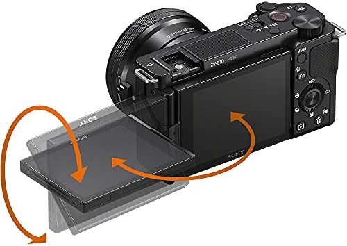 Sony ZV-E10 kamera bez ogledala sa objektivom od 16-50 mm sa Transcend memorijskom karticom od 64 GB + fleksibilan
