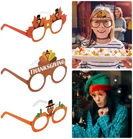 PRETYZOOM 9kom zahvalnosti Turska naočare Turska naočare Cosplay Party naočare za Dan zahvalnosti rođendan