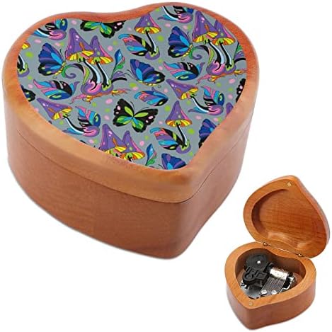 Čarobne gljive Vintage drveni sat muzički kutija box box box pokloni za ljubavničke porodice prijatelji