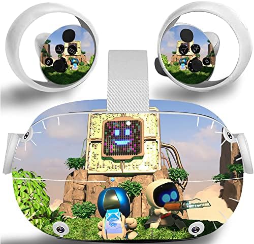 Robot Cute Oculus Quest 2 VR slušalica i kontroler, vinilna kožna kožna kožna slušalica i kontroler, zaštitna oprema za virtualnu stvarnost