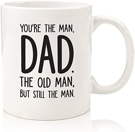 Tata, čovek/starac smešna šolja za kafu-Najbolji Božićni pokloni za tatu, muškarci-jedinstveni Božić geg