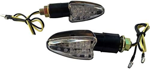 MotorToGo crni LED Žmigavci za motocikle bočni indikatori markera blinkeri kompatibilni za 2000 Buell Blast