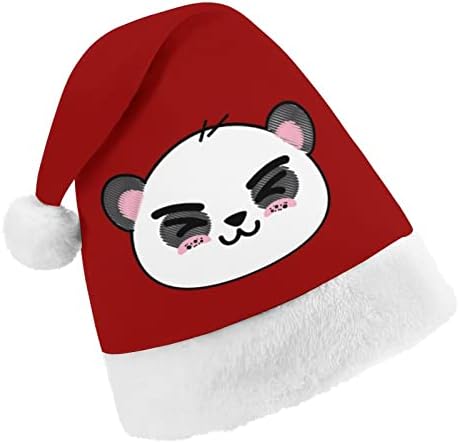 Slatka Panda medvjed lice Božić šešir meka pliš Santa kapa Funny Beanie za Božić Nova Godina svečana zabava
