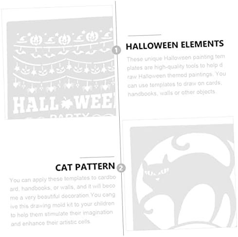 Ciieeo 10kom Halloween Cutout Template Alphabet šablone Kid Craft Witch crtanje Template Scrapbooking šablon