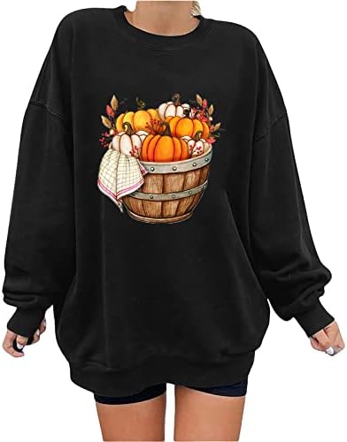 Jesenji džemperi za žene tiskane pulover džemper cvjetna bluza labava majica labava bluza
