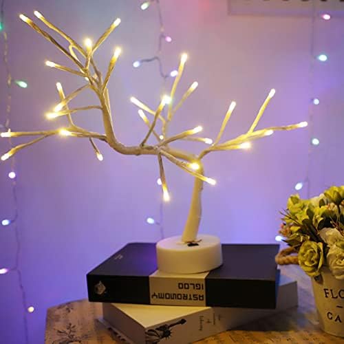 LIUHD TABLETOP BONSAI SVJETLO 16 LED božićna breza Drvo svjetlo Bonsai lampica toplo bijela Xmas unutarnji