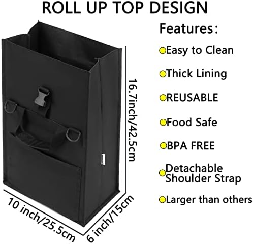 Gyeukham izolirana torba za muškarce / žene / djecu, kotrljajte gornju kutiju za ručak s podesivim remenom