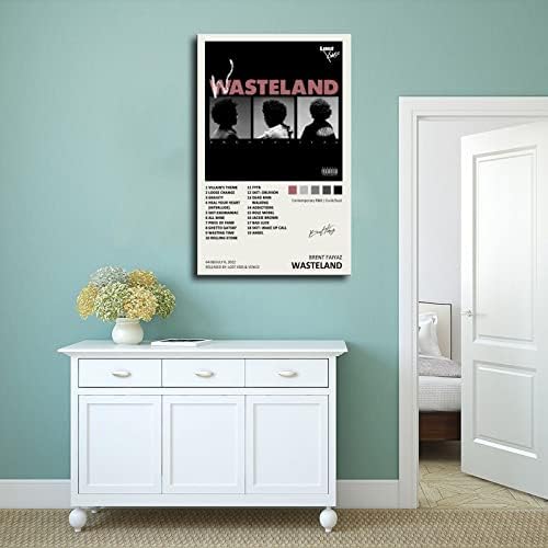 YGULC Brent Poster Faiyaz Wasteland Music omot albuma potpisan ograničeno izdanje Canvas Poster Wall Art
