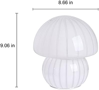Yicksky Mushroom lampica 9.5 Stripe LED staklene lampe sa 3 načina u boji sijalica noćna lampa ukrasna noćna