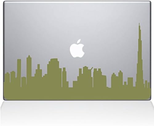 Decal Guru 2302-MAC-15x-G Dubai City Skyline Decal vinil naljepnica, zlato, 15 MacBook Pro