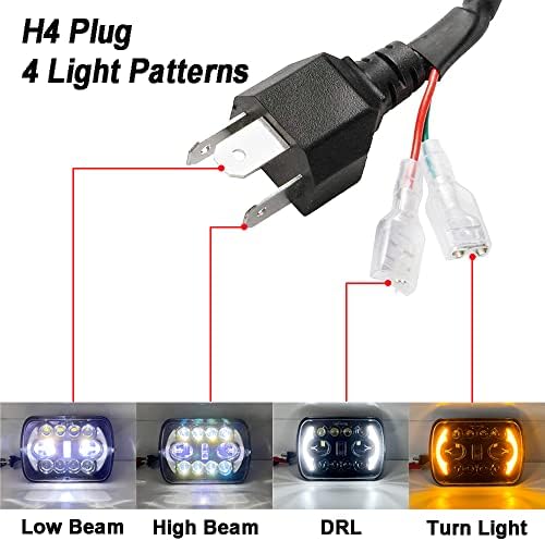 DHung par 5x7 7x6 inčni LED farovi sa dugim kratkim svjetlom DRL svjetlo za okretanje H5054 H6054LL 6052
