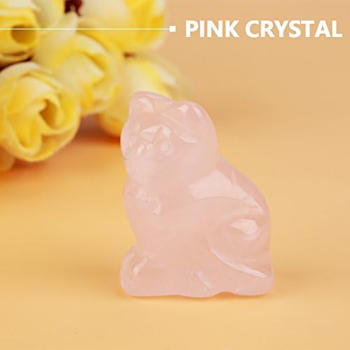 HZTYYIER Prirodni kristalni ukrasi za decrectop Decor Decor Pink Rose Kvarc izrezbarene figurice u obliku