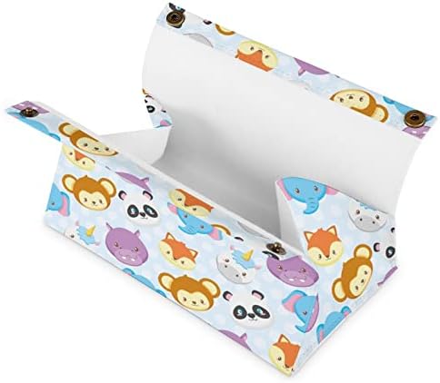 Kutija za tkivo slepha Panda PU kožna držač salveta za stolni stol Countertop Home uredski automobil