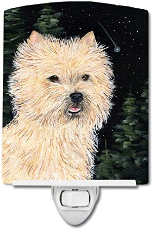 Caroline's Treasures SS8502CNL Starry Night Cairn Terrier keramičko noćno svjetlo, kompaktno, ul certificirano,
