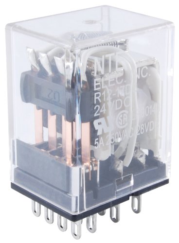 Nte Electronics R14-17a10-24 serija R14 AC relej opšte namene, 4pdt kontaktni aranžman, 10 Amp, 24 VAC