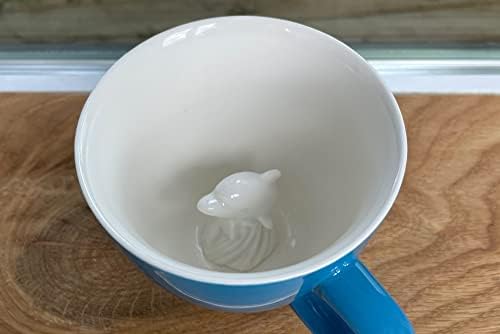 CREATURE CUPS Dolphin Ceramic Cup-skrivena životinja unutar šolje-rođendan, praznik & poklon za domaćinstvo