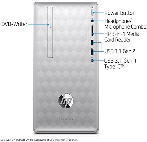 HP Pavilion Desktop računar, AMD Ryzen 5 2400G, 8GB RAM-a, 1TB Hard disk, Windows 10