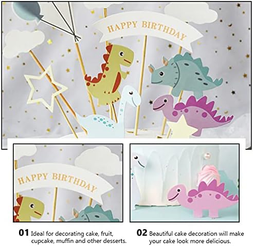 Nuobesty 11pcs Dinosaur Toppers Forest Series Slatka rođendanska kolač za rođendan za bebe i tuš za tuširanje